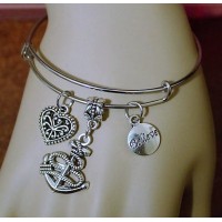 anchor bangle bracelet Believe